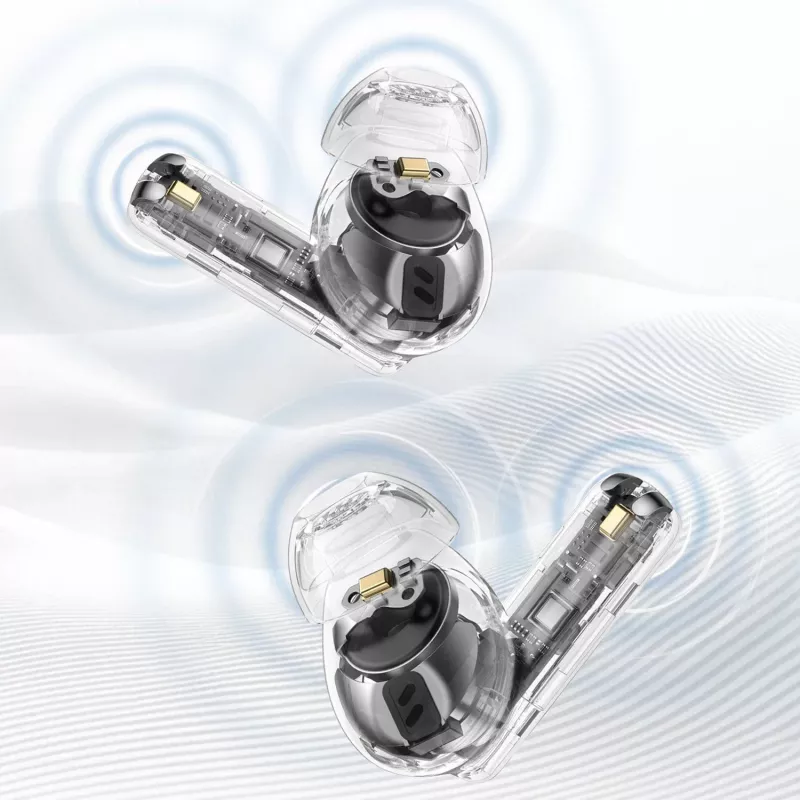 Dudao U21 TWS ANC ENC Bluetooth 5.3 draadloze oordopjes - zwart