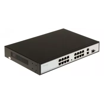 POE LANG TC-P3S019 16-poorts PoE+ Gigabit managed switch met 2 SFP-uplink, 250W, rackmount