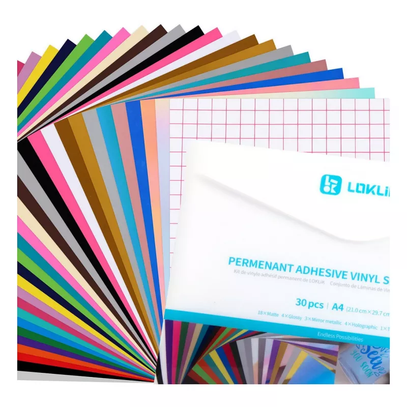 LOKLIK set permanent klevend vinylmateriaal (A4)