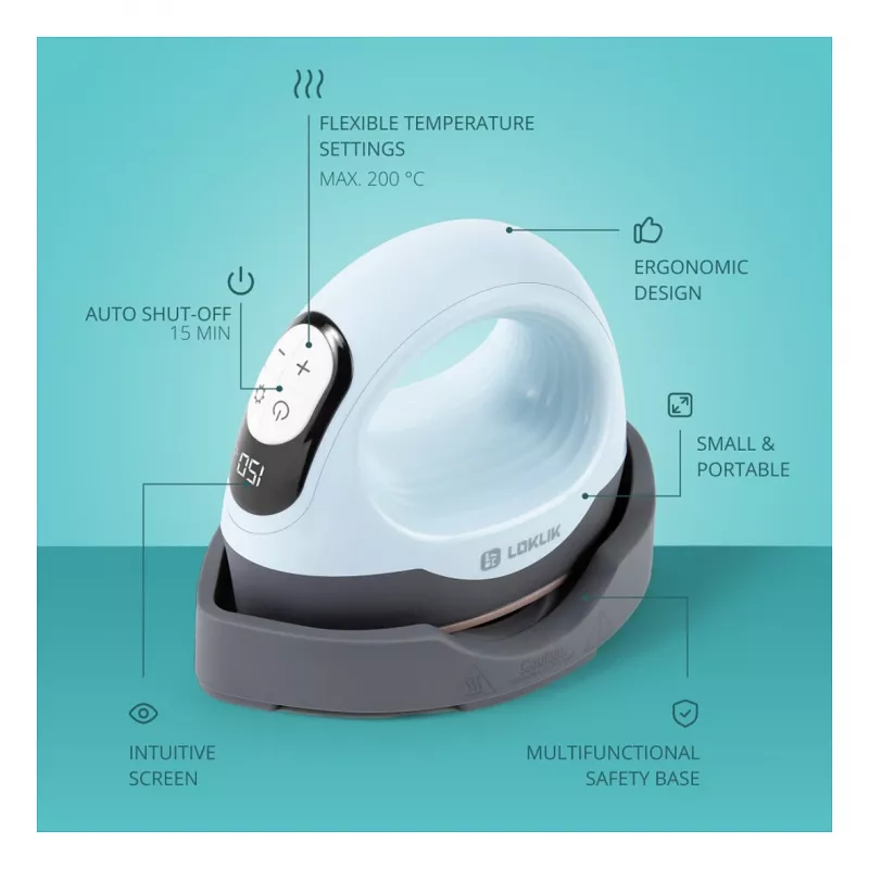 LOKLIK ImPress Mini 3 mini warmtepers - pastelblauw