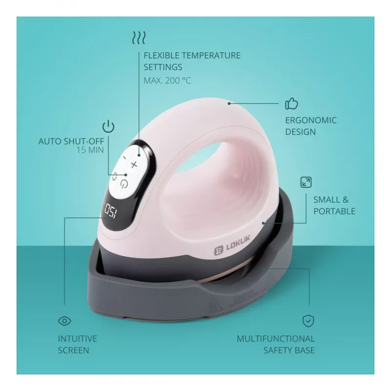 LOKLIK ImPress Mini 3 warmtepers - pastelroze