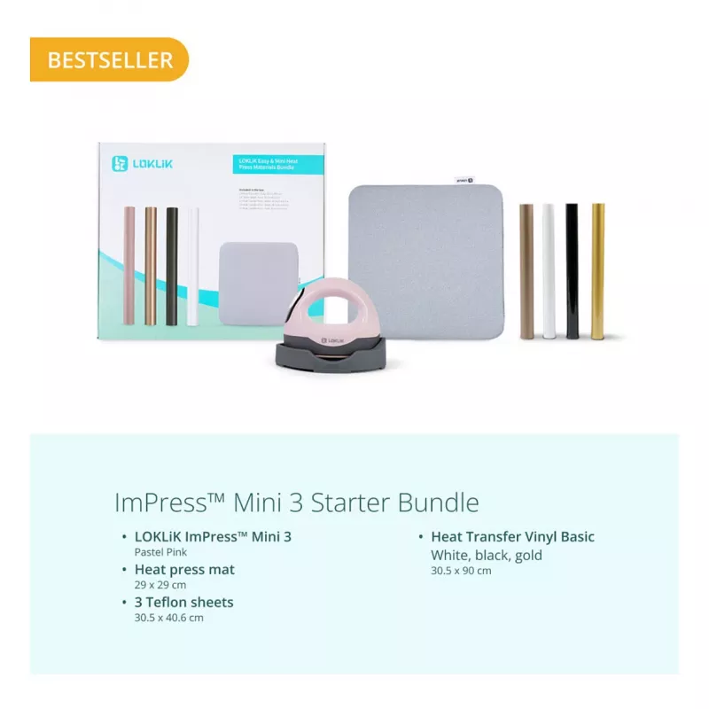 LOKLIK ImPress Mini 3 warmtepers - pastelroze