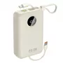 Powerbank Dudao K14+ 20000mAh 22,5W USB-C / USB-A met geïntegreerde Lightning- en USB-C-kabels - wit