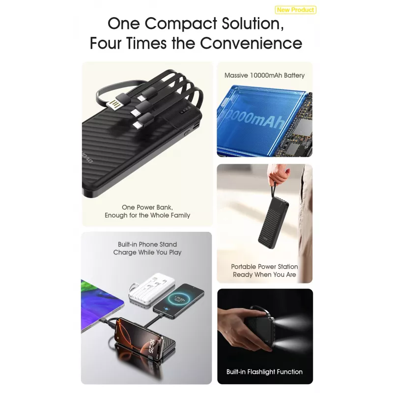 Dudao K11 Pro 20000 mAh powerbank zwart
