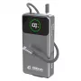 Powerbank Dudao K31 Pro 45W 20000mAh met geïntegreerde uitschuifbare USB-C-kabel - grijs