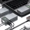 Powerbank Dudao K31 Pro 45W 20000mAh met geïntegreerde uitschuifbare USB-C-kabel - grijs