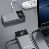 Powerbank Dudao K31 Pro 45W 20000mAh met geïntegreerde uitschuifbare USB-C-kabel - grijs