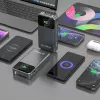 Powerbank Dudao K31 Pro 45W 20000mAh met geïntegreerde uitschuifbare USB-C-kabel - grijs