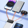 Dudao K6Pro+ powerbank 20000mAh met 4 geïntegreerde kabels USB-C, Micro USB, Lightning, USB-A (ingang) - wit