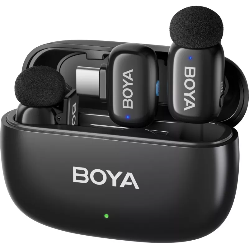 BOYA mini 2-02 draadloos microfoonsysteem 2,4 GHz USB-C - zwart