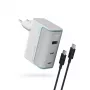 CUKTECH AD1003EU 100W GaN wandlader 2x USB-C + USB-A met kabel - wit