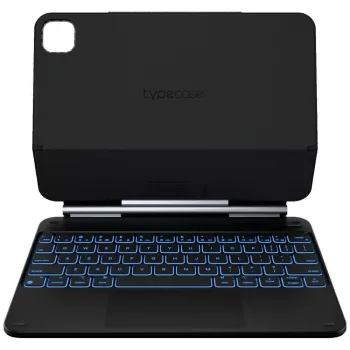 Typecase Edge Keyboard Case voor iPad Air 11 M2 2024 / M3 2025 / M4 2026, carbon fiber, zwart