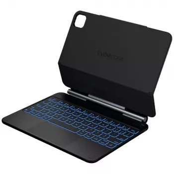 Typecase Edge Keyboard Case voor iPad Air 11 M2 2024 / M3 2025 / M4 2026, carbon fiber, zwart