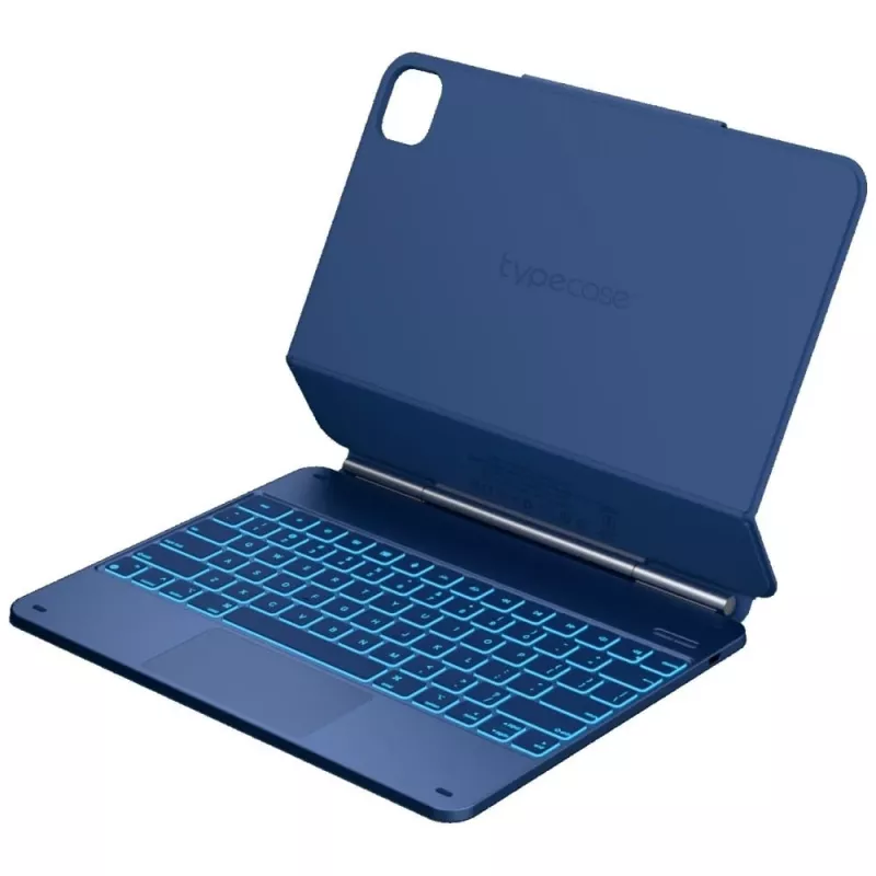 Typecase Edge Keyboard Case voor iPad Air 13 M2 2024 / M3 2025 / M4 2026, pacificblauw