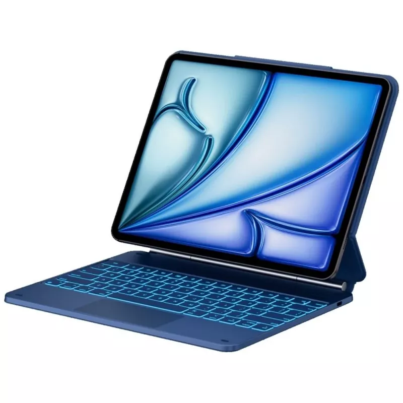 Typecase Edge Keyboard Case voor iPad Air 13 M2 2024 / M3 2025 / M4 2026, pacificblauw