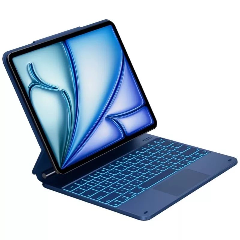 Typecase Edge Keyboard Case voor iPad Air 13 M2 2024 / M3 2025 / M4 2026, pacificblauw