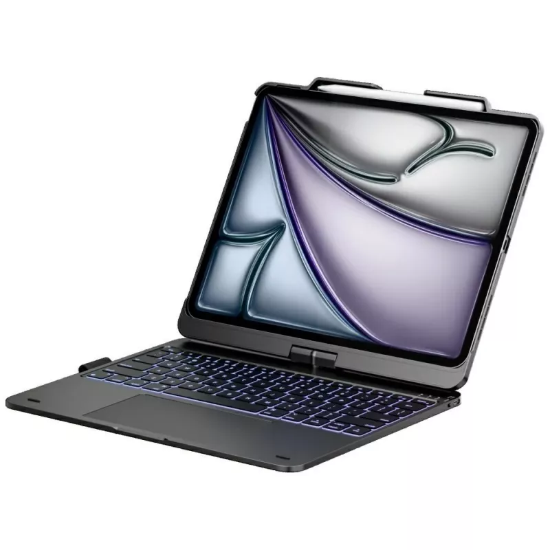 Typecase Flexbook Touch toetsenbordhoes voor iPad Air 13 M2 2024 / M3 2025 / M4 2026, grijs