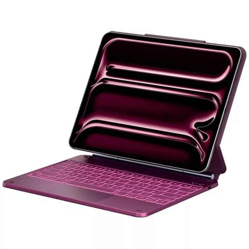 Typecase Edge toetsenbordhoes voor iPad Air 13 2024/2025, framboosrood