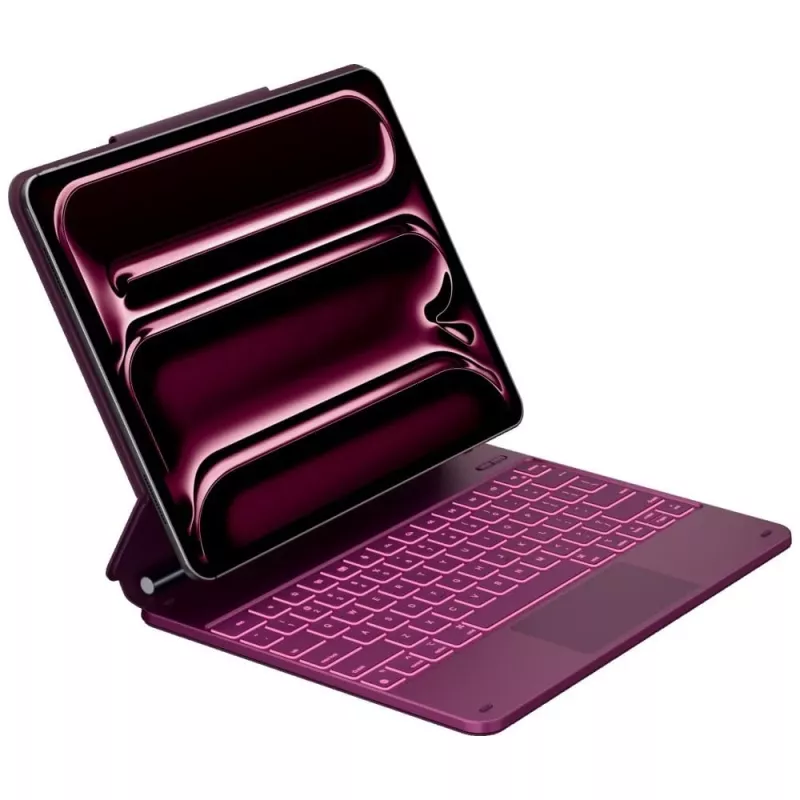 Typecase Edge toetsenbordhoes voor iPad Air 13 2024/2025, framboosrood