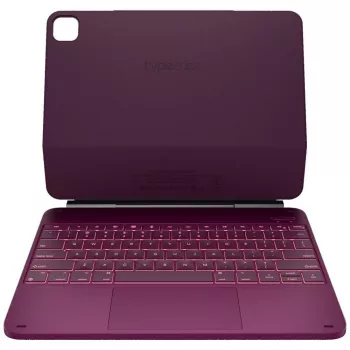 Typecase Edge Keyboard Case voor iPad Pro 13 2024/2025, framboosrood