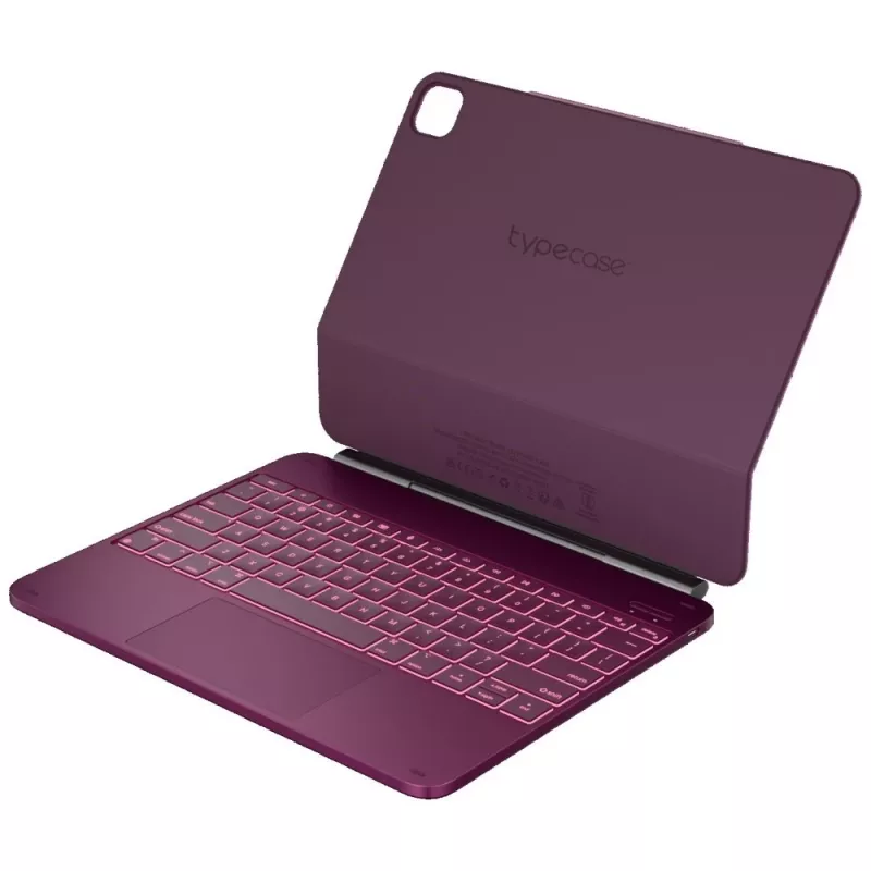 Typecase Edge Keyboard Case voor iPad Pro 13 2024/2025, framboosrood