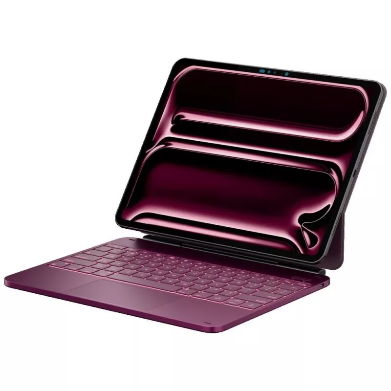 Typecase Edge Keyboard Case voor iPad Pro 13 2024/2025, framboosrood