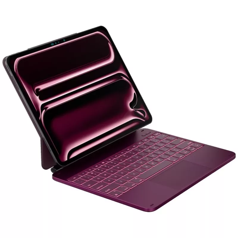 Typecase Edge Keyboard Case voor iPad Pro 13 2024/2025, framboosrood