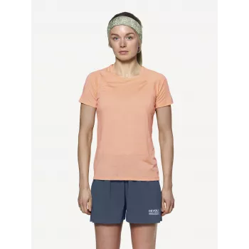 Devold Endurance Merino 130 Tee - sunrise - maat S - dames baselayer T-shirt