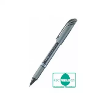 Pentel BL27-AX EnerGel intrekbare gelpen - naaldpunt 0,35 mm - zwarte inkt - zilveren metalen huls