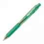 Pentel WOW! intrekbare balpen - groene inkt - 1,0 mm medium punt - transparante huls met groene accenten