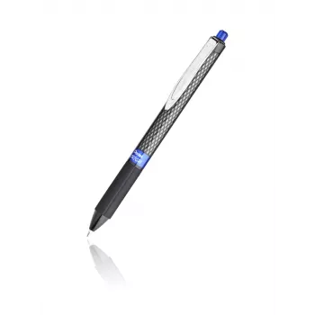 Pentel K497-C intrekbare gelpen - blauwe inkt - 0,5 mm naaldpunt - zwarte huls - 1 pack