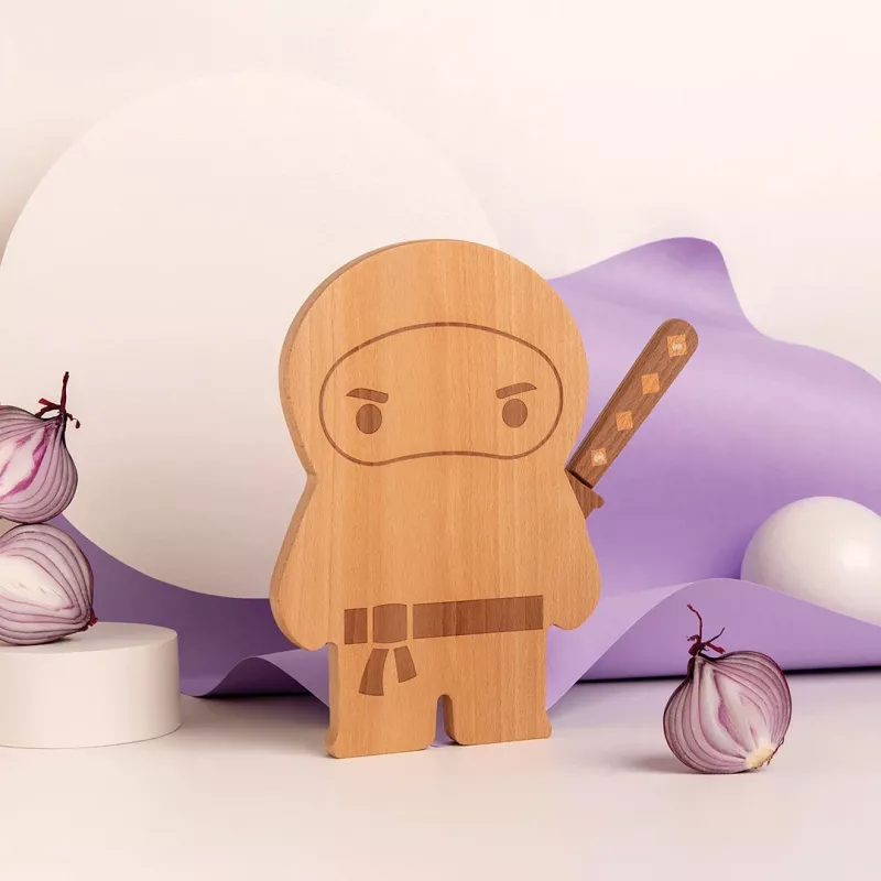 OTOTO Ninja Board snijplank & messenset - zwart