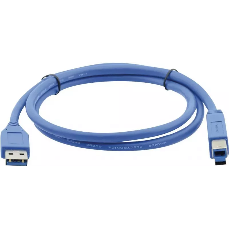 Kramer C-USB3/AB-3 USB 3.0-kabel, USB-A male naar USB-B male, 0,9 m (3 ft), blauw