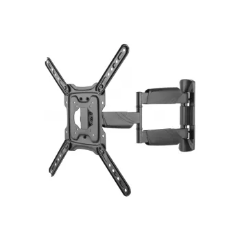DELTACO ARM-1205 full motion wandsteun voor 23-55 inch flat/curved LCD-displays, zwart, 3-voudige gelede arm, VESA tot 400x400, 35 kg draagvermogen