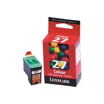 Lexmark No. 27 driekleuren-inktcartridge (cyaan, magenta, geel) - standard yield