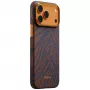 PITAKA Edge Case Breath of Veins voor iPhone 17 Pro Max, aramidevezel, Burning Orange, MagSafe-compatibel
