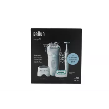 Braun Silk-épil 5 5-251 Epilator Set Wet & Dry Draadloos Oplaadbaar Wit/Roze