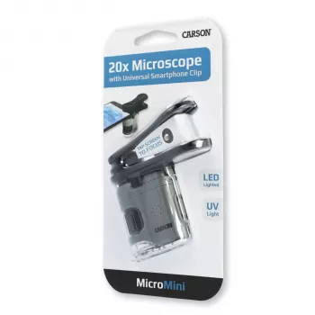 Carson MicroMini 20x Draagbare Handmicroscoop met LED-verlichting - Zwart