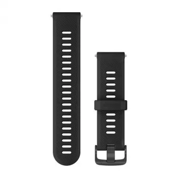 Garmin Siliconen Armband voor Forerunner 745 - Zwart (20 mm, Quick Release) 010-11251-9B
