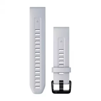 Garmin 20 mm siliconen armband voor horloges, Whitestone met zwarte gesp, 010-13102-03
