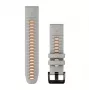 Garmin QuickFit 22 mm siliconen horlogeband, Mist Grey/Orange (010-13280-02)