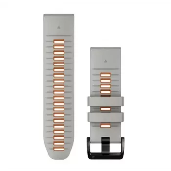 Garmin QuickFit 26 mm siliconen horlogeband, Mist Grey/Orange (010-13281-02)