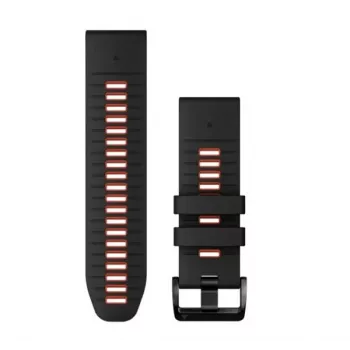 Garmin QuickFit 26 mm siliconen horlogeband zwart/rood 010-13281-06