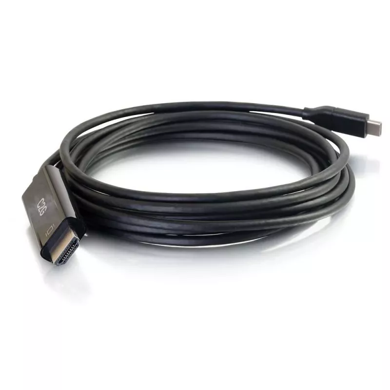 C2G USB-C naar HDMI adapterkabel - 1,83 m - zwart - 4K@60Hz - omkeerbare USB-C-stekker