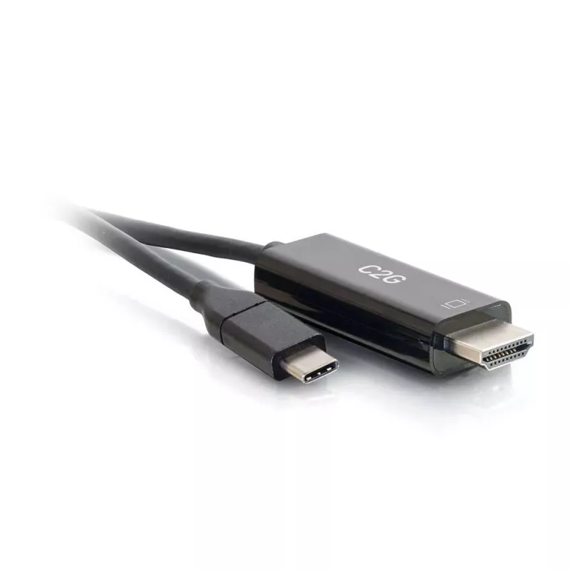 C2G USB-C naar HDMI adapterkabel - 1,83 m - zwart - 4K@60Hz - omkeerbare USB-C-stekker