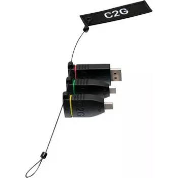 C2G Universele adapterring met kleurgecodeerde aansluitingen - video-/audioadapterkit - zwart - 4K-ondersteuning