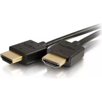 CABLES2GO C2G 0,6 m flexibele High Speed HDMI-kabel met platte stekkers - 4K 60 Hz - HDMI Type-A stekker naar HDMI Type-A stekker - 3D - 10,2 Gbit/s - zwart (41362)