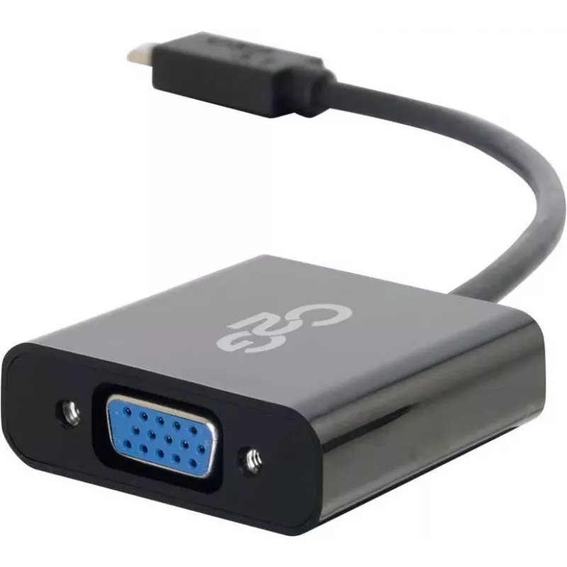 C2G USB 3.1 USB Type-C naar VGA adapter - USB-C naar VGA zwart