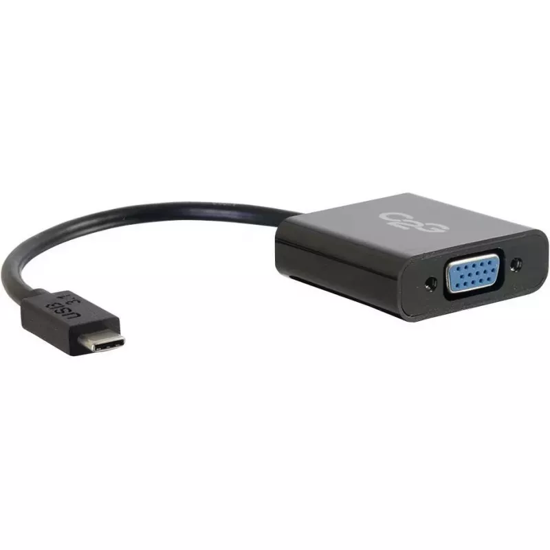 C2G USB 3.1 USB Type-C naar VGA adapter - USB-C naar VGA zwart