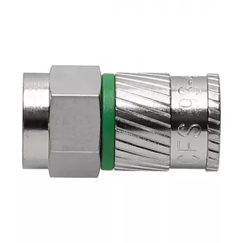 AXING CFS09348 F-type compressiestekker male roestvrij staal 50 stuks
